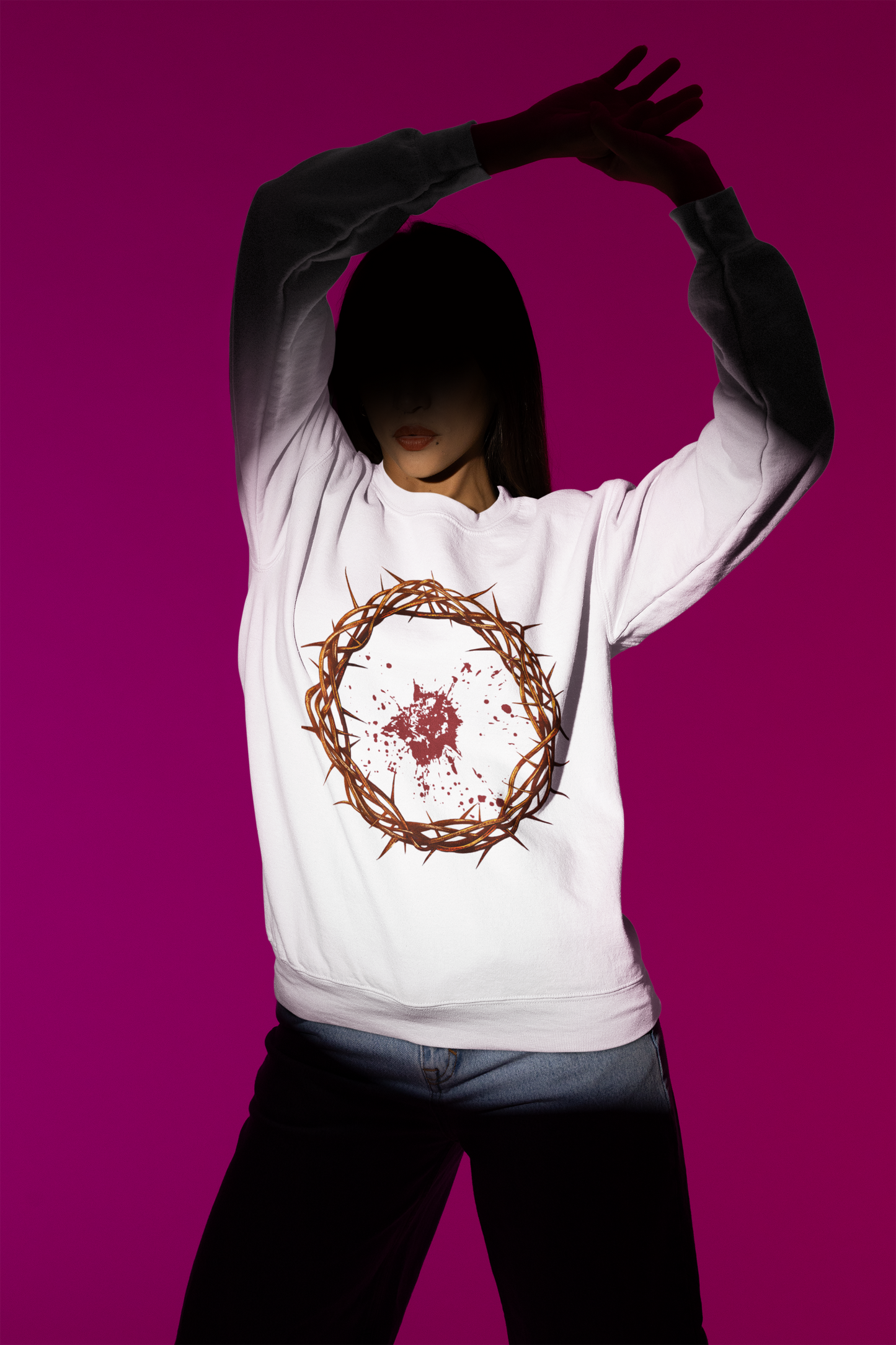 Agape Unisex Garment-Dyed Sweatshirt